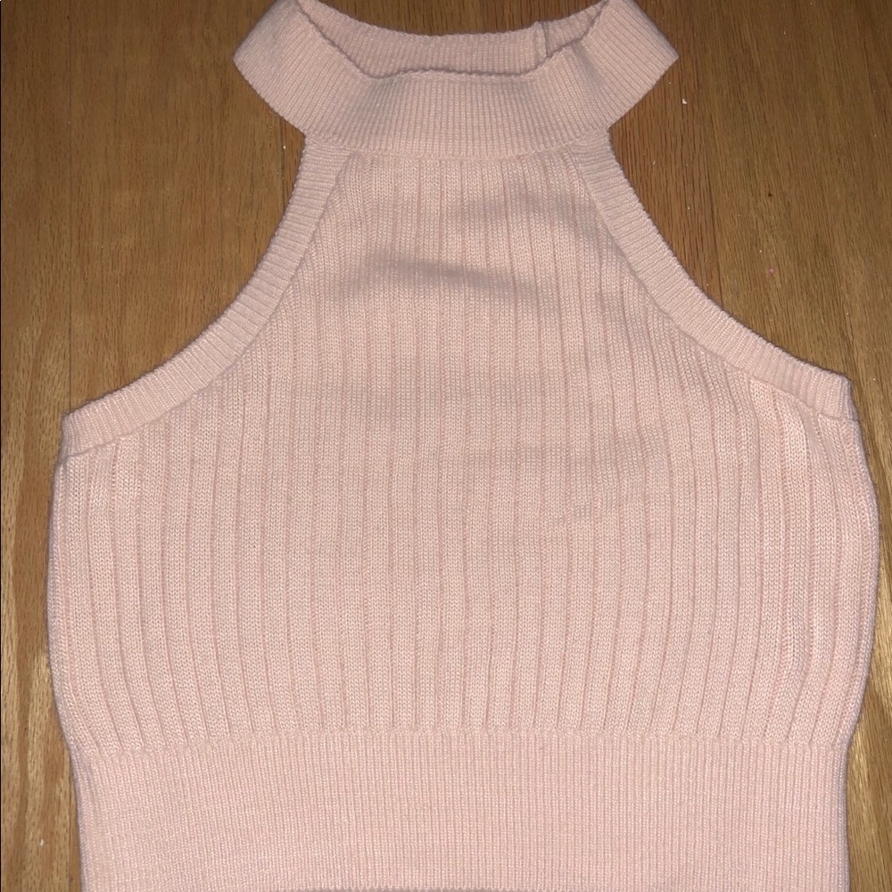 Forever 21 Pink Knit Halter Top